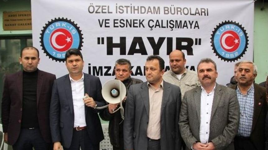 Demir-&ccedil;elik Ve Maden İş&ccedil;ileri İmza Kampanyası Başlattı