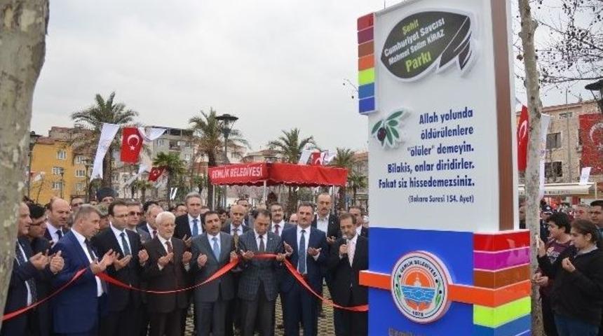 Şehit Savcı Kiraz&rsquo;ın İsmi Gemlik&rsquo;te Parka Verildi