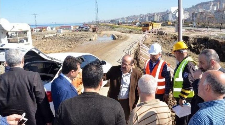 Başkan G&uuml;mr&uuml;k&ccedil;&uuml;oğlu G&uuml;lcemal Projesi &Ccedil;alışmalarını Yerinde İnceledi