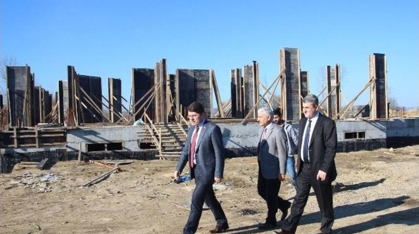 Tun&ccedil;, 112 Acil &Ccedil;ağrı Merkezi İnşaatında İncelemelerde Bulundu