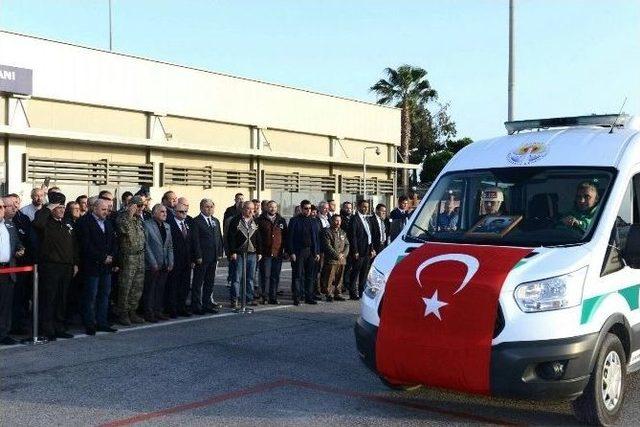 Şehit Üsteğmenin Cenazesi Mersin’e Getirildi