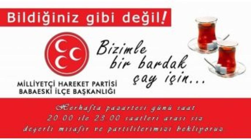 Mhp Babaeski İl&ccedil;e Başkanlığından &ldquo;bizimle Bir Bardak &Ccedil;ay İ&ccedil;in&rdquo; Etkinliği
