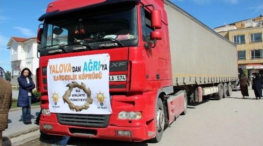 Ağrı&rsquo;ya Yalova&rsquo;dan Yardım Eli