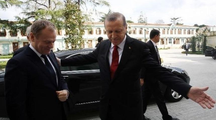 Cumhurbaşkanı Erdoğan, Ab Konseyi Başkanı Tusk&rsquo;ı Kabul Etti