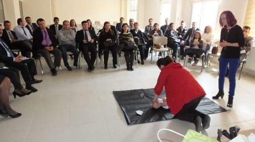 Burhaniye&rsquo;de Sgk &Ccedil;alışanlarına Temel Yaşam Desteği Semineri
