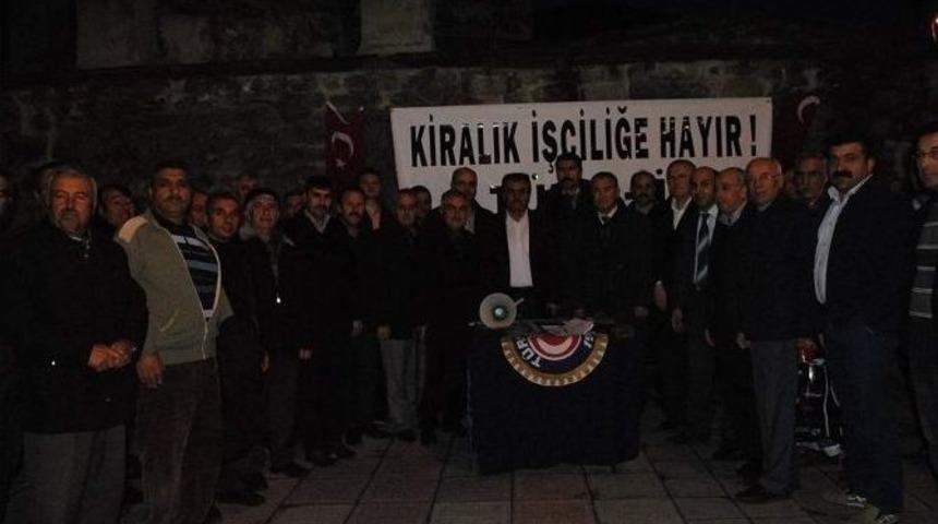 T&uuml;rk-iş Afyonkarahisar İl Temsilciliği &Uuml;yeleri Kiralık İş&ccedil;iye &ldquo;hayır" Dedi