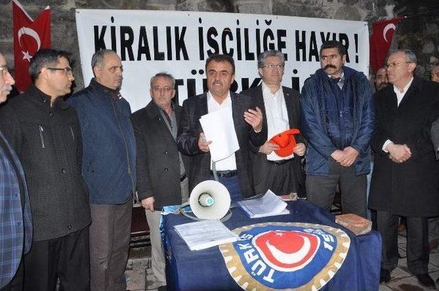 Türk-iş Afyonkarahisar İl Temsilciliği Üyeleri Kiralık İşçiye “hayır" Dedi 1