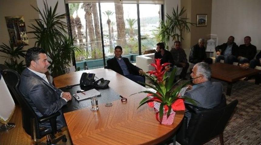 Muhtar Adayları Başkan Kocadon&rsquo;u Ziyaret Etti