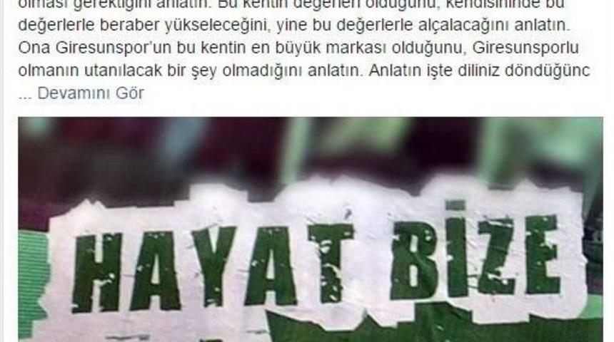 Başkan Bozbağ&rsquo;dan Taraftara Duygusal Mesaj