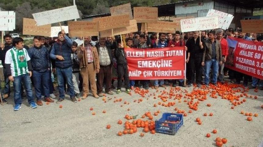 &Uuml;reticilerin &rsquo;kırmızı&rsquo; Eylemi