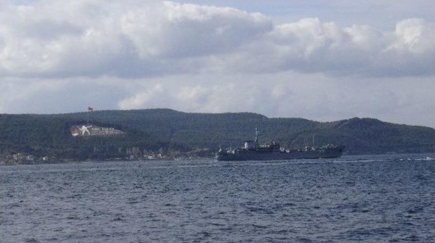 Rus Savaş Gemisi &Ccedil;anakkale Boğazından Ge&ccedil;ti