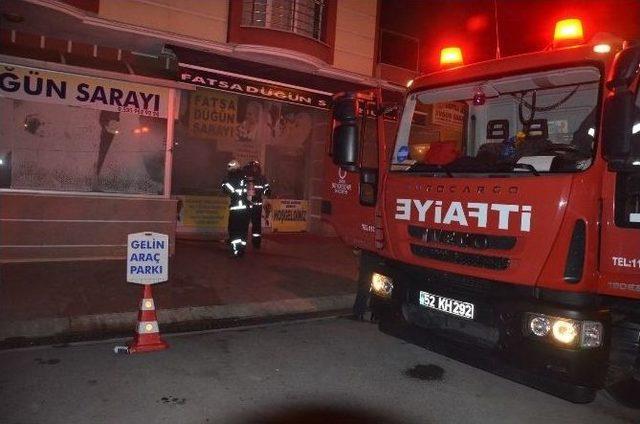 Fatsa’da Kalorifer Dairesi Yangını