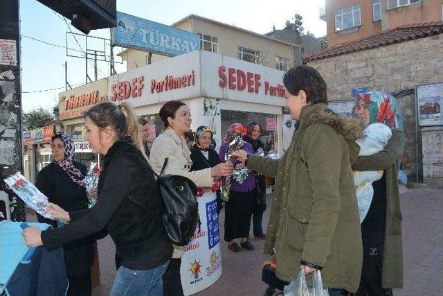 Ak Kadınlar Karanfil Dağıttı 1