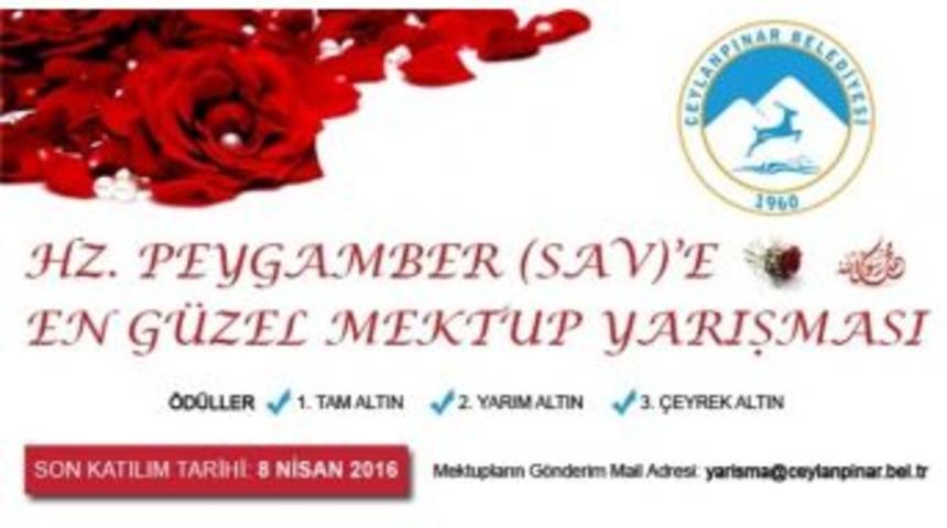 Ceylanpınar&rsquo;da &rsquo;peygamberimize Mektup&rsquo; Yarışması