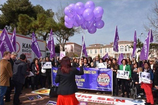 Süleymanpaşa Kadınlara Yaşam Hakkı İçin Tek Ses Oldu