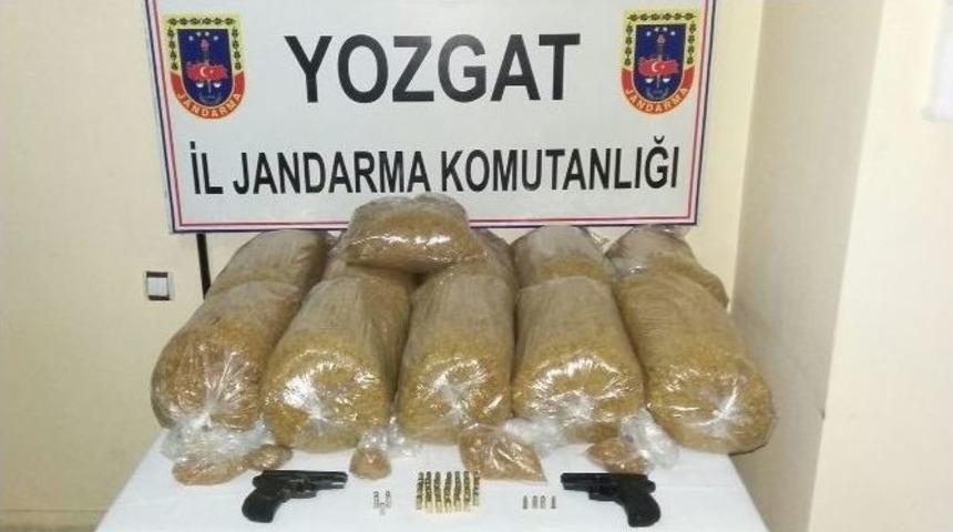 Yozgat Jandarma 55 Kg Ka&ccedil;ak T&uuml;t&uuml;n Yakaladı
