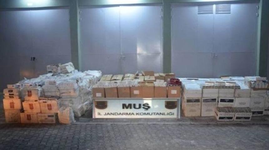 Muş&rsquo;ta 122 Bin 379 Paket Ka&ccedil;ak Sigara Ele Ge&ccedil;irdi