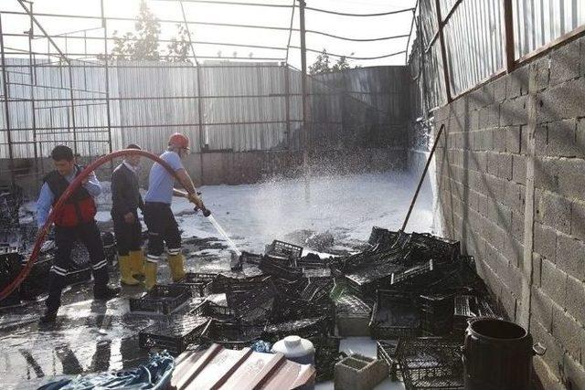 Plastik Kasa Deposunda Çıkan Yangın Hasara Neden Oldu