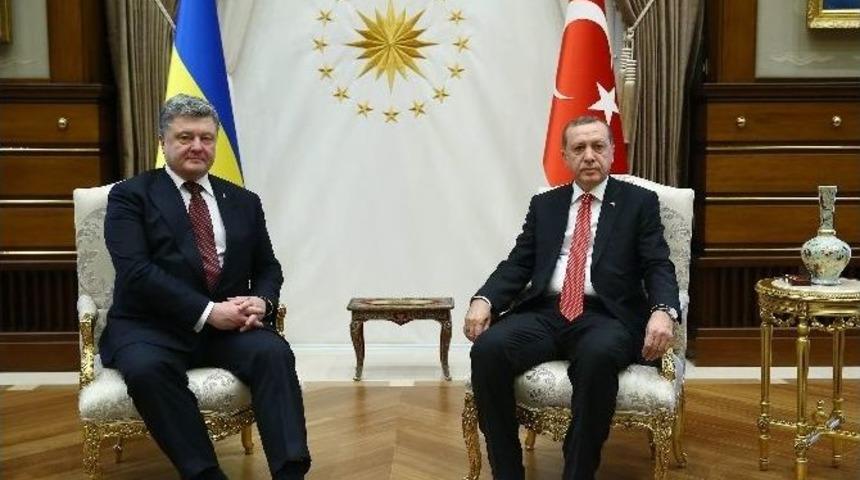 Cumhurbaşkanı Erdoğan Ve Ukrayna Devlet Başkanı Poroşenko İle G&ouml;r&uuml;şt&uuml;