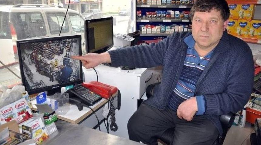 (&ouml;zel) Vicdansız Hırsız, Marketten Sadaka Kutusunu &Ccedil;aldı