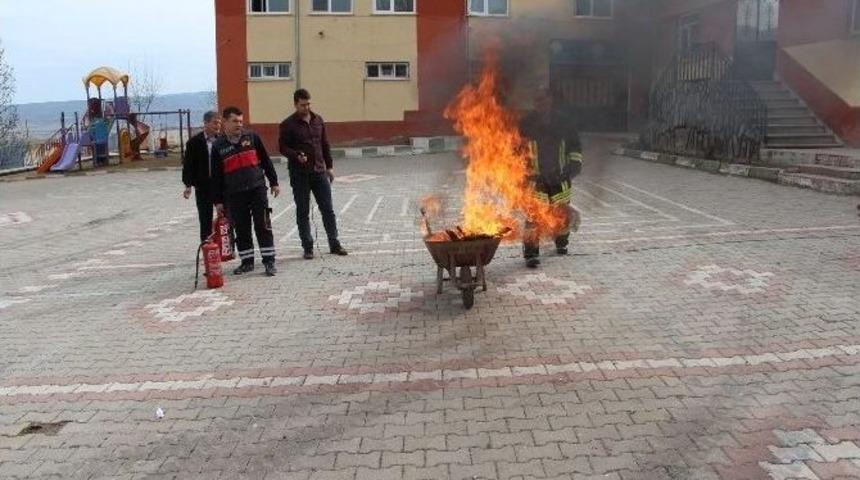 Okulda Yangın Tatbikatı