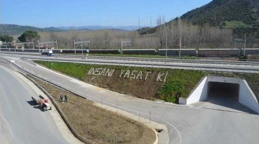 D-100 Karayolu &Uuml;zerine Şeyh Edebali&rsquo;nin S&ouml;z&uuml; Yazıldı