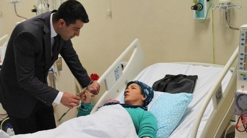 B&ouml;brek Hastalarına Karanfil Dağıttı