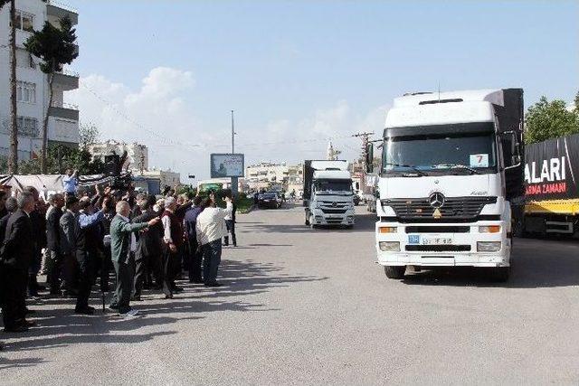 Mersin’den Suriye Sınırına 50 Tır Yardım