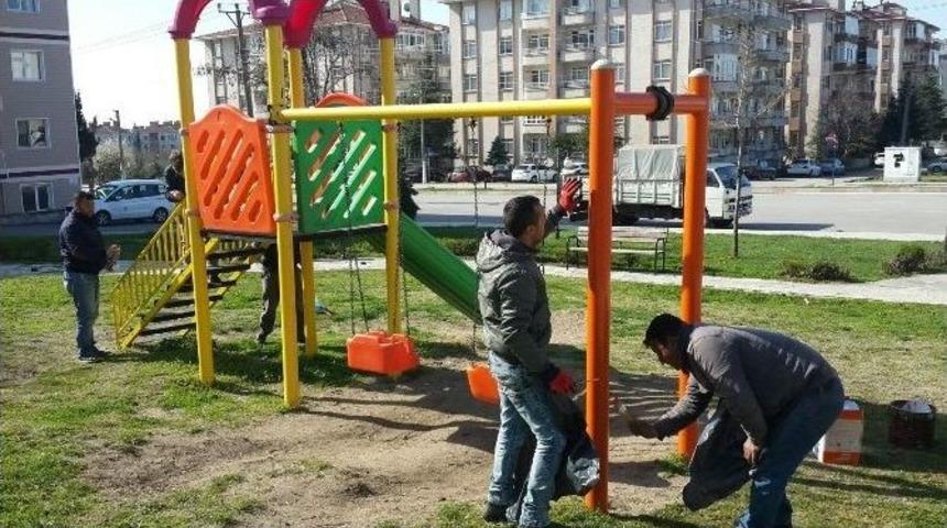 Edirne&rsquo;de &Ccedil;ocuk Parkları Bahara Hazırlanıyor
