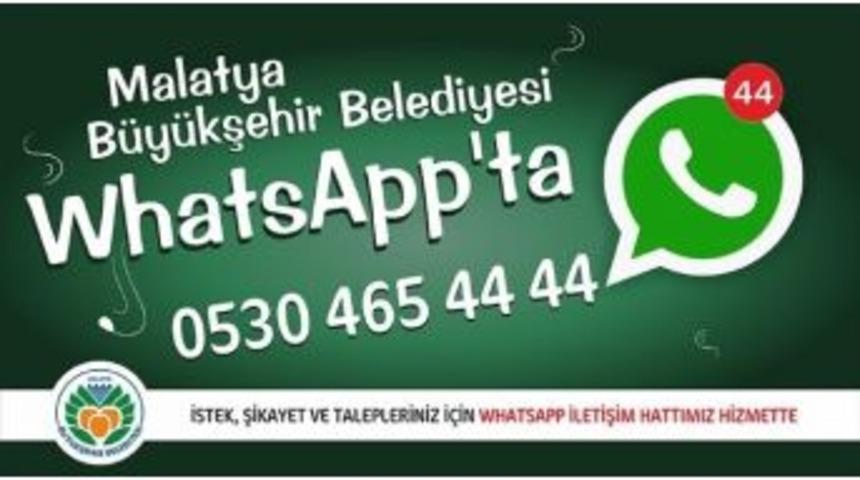 Malatya B&uuml;y&uuml;kşehir Belediyesi, Whatsapp Hattı Kurdu