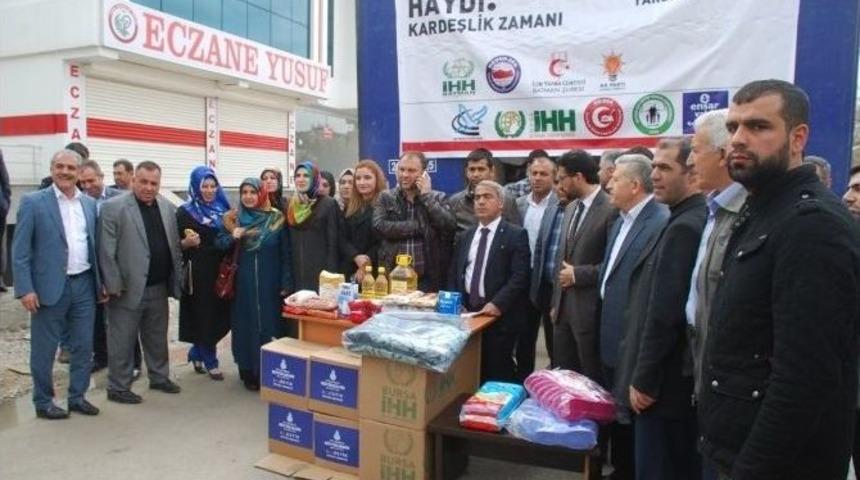 Ter&ouml;r Mağdurlarına 7 Tır Yardım