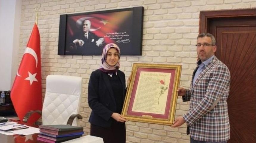 Başkan G&uuml;ler&rsquo;den İlk Baş&ouml;rt&uuml;l&uuml; Kaymakam Kısa&rsquo;ya Hayırlı Olsun Ziyareti