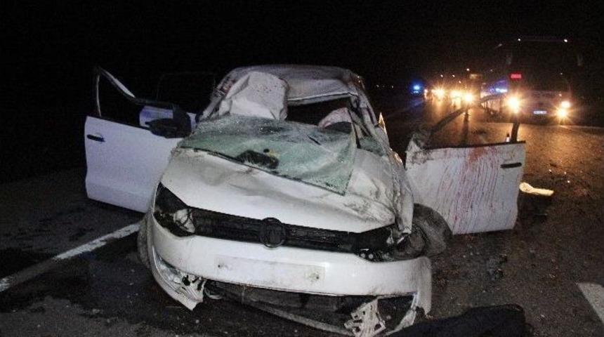 Polis Memuru Kazada Hayatını Kaybetti, Hemşire Eşi Ağır Yaralandı