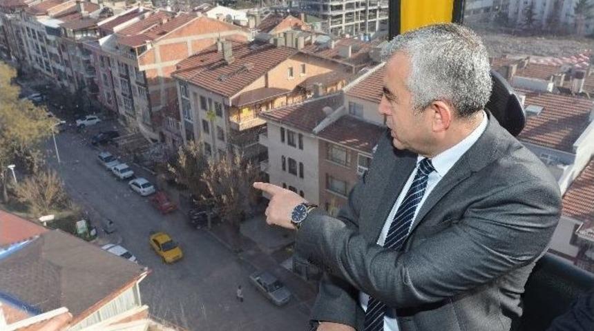 B&uuml;y&uuml;kşehir Belediyesi Ego Genel M&uuml;d&uuml;r&uuml; G&uuml;ndoğdu, Yenimahalle-şentepe Teleferik Hattında İnceleme Yaptı