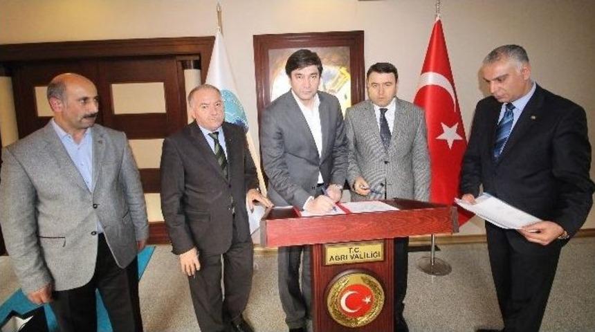 Ağrı İl &Ouml;zel İdaresi&rsquo;nde Sosyal Denge S&ouml;zleşmesi İmzalandı