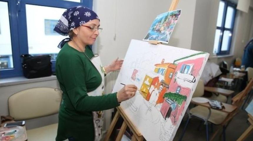 Yenikentli Kadınlar Yağlı Boya Kursunu Sevdi