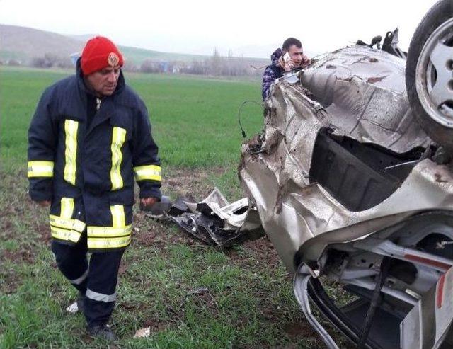 Çorum’da Otomobil Takla Attı: 1 Yaralı