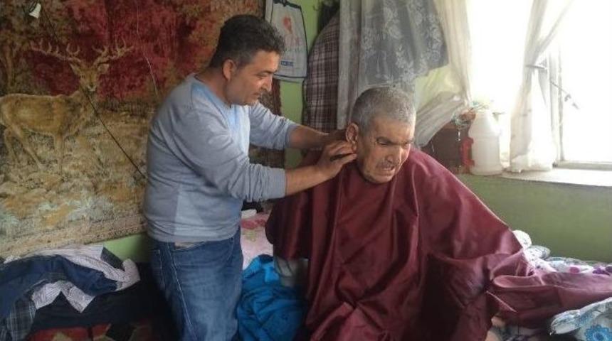 Engelli Ve Yaşlı Vatandaşlara Sa&ccedil; Bakım Hizmeti Yapıldı