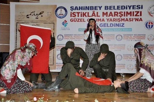 Şahinbeyli Öğrenciler İstiklal Marşını En Güzel Okumak İçin Yarıştı