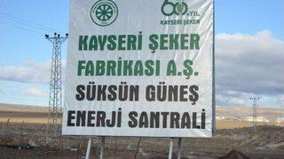 Kayseri Şeker, Güneş Enerji Yatırımı İle 2 Milyon Kwh Elektrik Üretecek