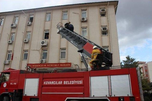 Kovancılar’da Yangın Tatbikatı