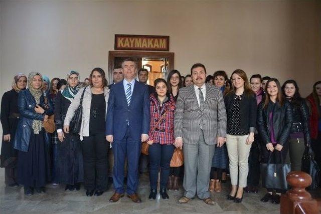 Aday Öğretmenler Kaymakam Sırmalı’yı Ziyaret Etti