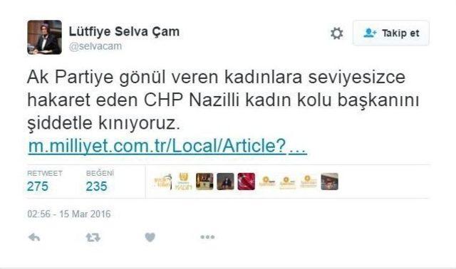 Ak Parti Genel Merkez Kadın Kollarından ’cariye’ Hakaretine Kınama