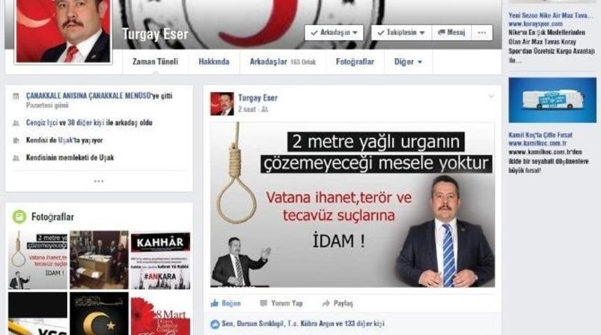 Ak Parti&rsquo;li Başkan: "vatana İhanet, Ter&ouml;r Ve Tecav&uuml;z Su&ccedil;larına İdam"