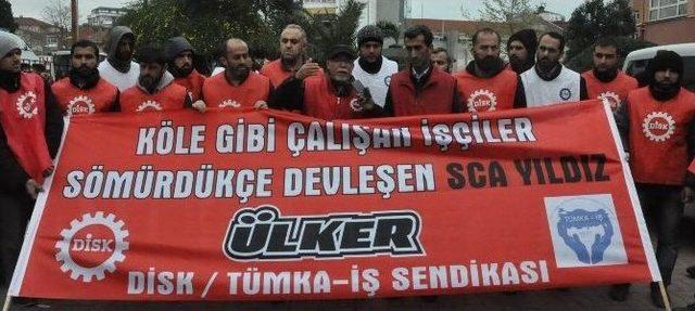 Grevde Olan Sca İşçileri Kaymakamla Görüştü