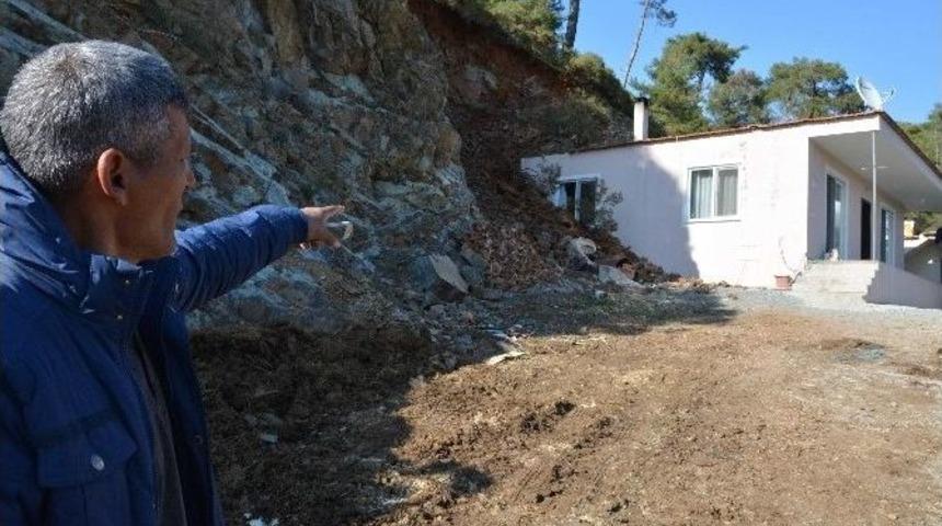 Ortaca&rsquo;da Meydana Gelen Heyelanda 1 Ev Zarar G&ouml;rd&uuml;