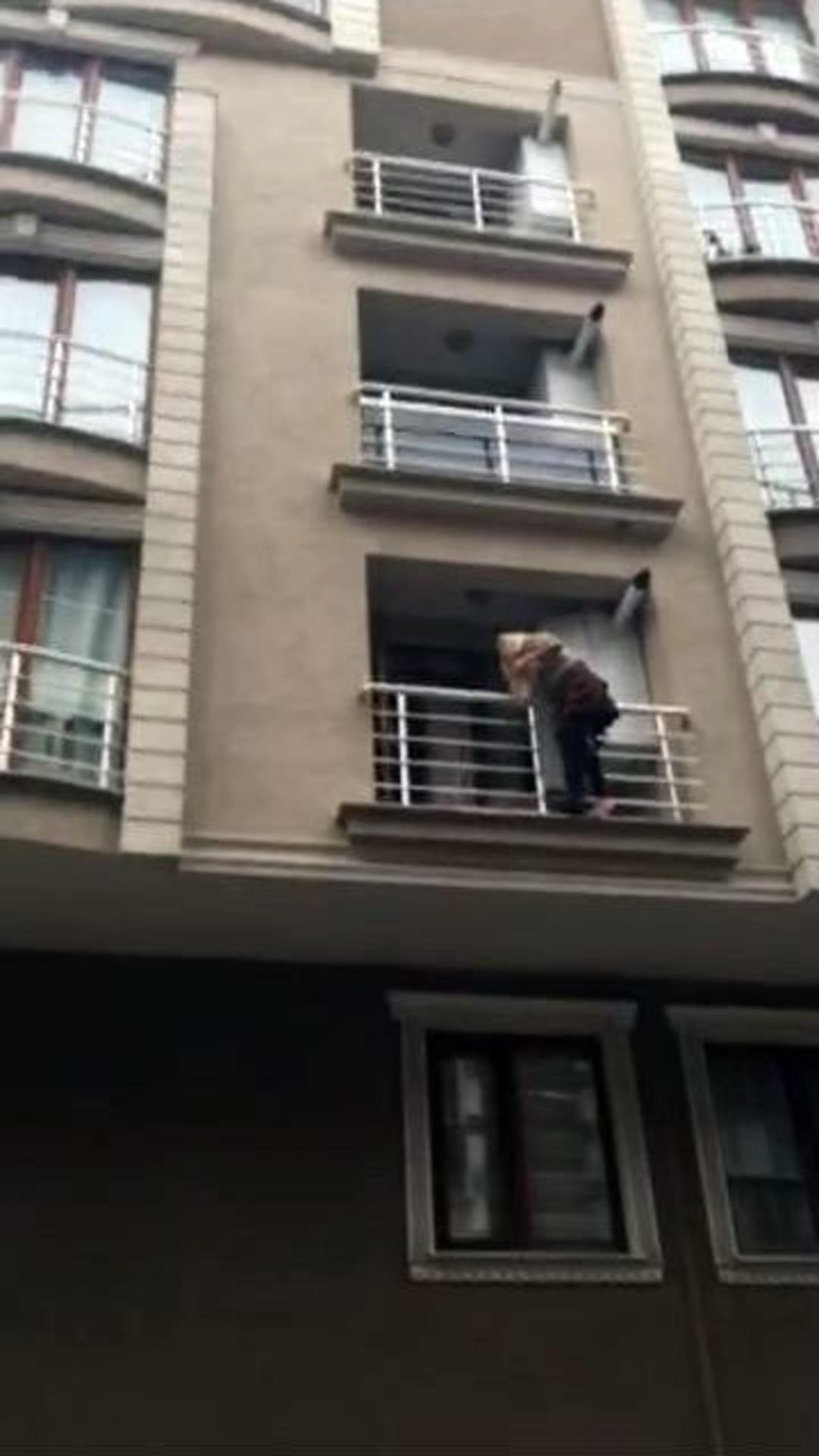 (&ouml;zal Haber) Koca Şiddetinden Kurtulmak İ&ccedil;in Balkondan Balkona Atladı