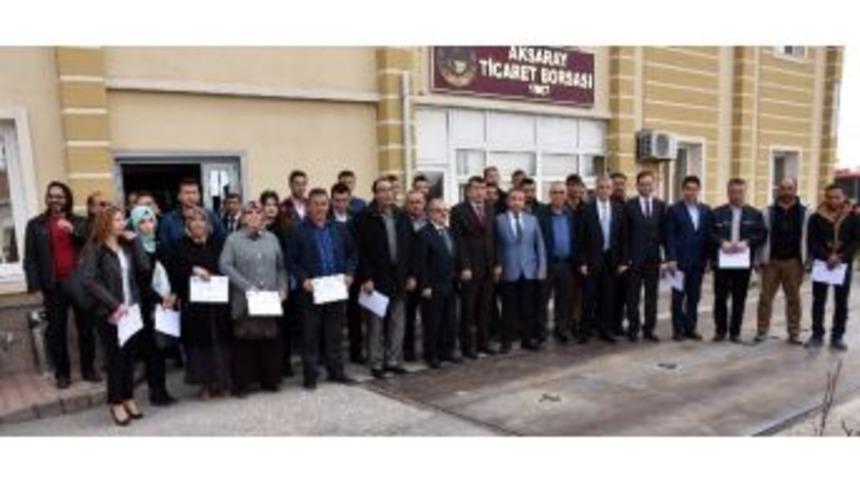 Aksaray&rsquo;da Uygulamalı Girişimcilik Eğitimi Kursiyerlerine Sertifika