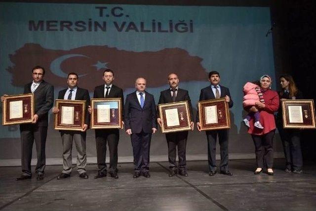 Mersin’de Devlet Övünç Madalyası Ve Beratları Tevcih Edildi