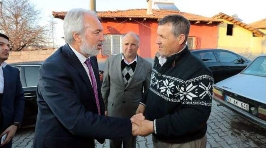 Belediye Başkanı Kamil Sara&ccedil;oğlu&rsquo;ndan Şehit Ailesine Taziye Ziyareti